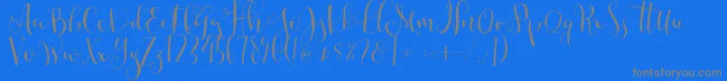 Cestlaisabellyalt Font – Gray Fonts on Blue Background