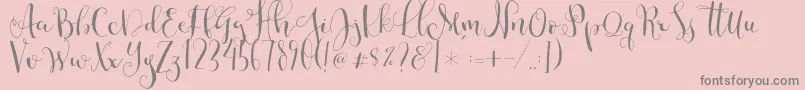Cestlaisabellyalt Font – Gray Fonts on Pink Background