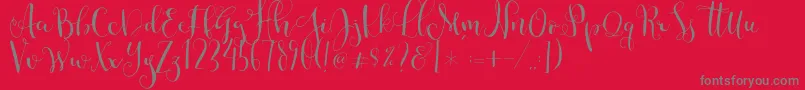 Cestlaisabellyalt Font – Gray Fonts on Red Background