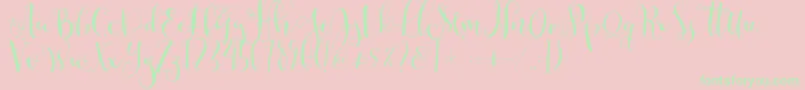 Cestlaisabellyalt Font – Green Fonts on Pink Background