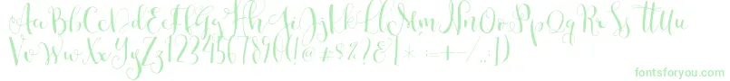 Cestlaisabellyalt Font – Green Fonts on White Background