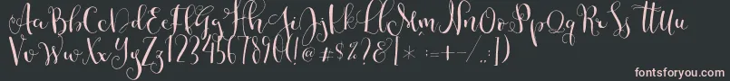 Cestlaisabellyalt Font – Pink Fonts on Black Background