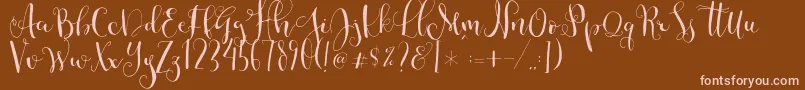 Cestlaisabellyalt Font – Pink Fonts on Brown Background