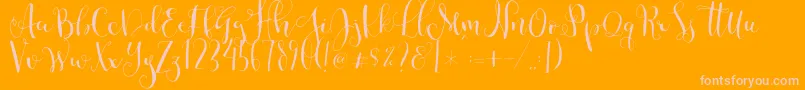 Cestlaisabellyalt Font – Pink Fonts on Orange Background