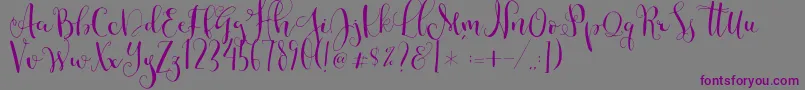Cestlaisabellyalt Font – Purple Fonts on Gray Background
