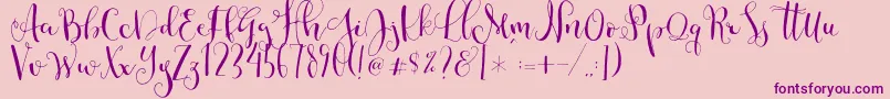 Cestlaisabellyalt Font – Purple Fonts on Pink Background