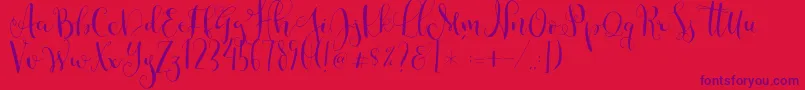 Cestlaisabellyalt Font – Purple Fonts on Red Background