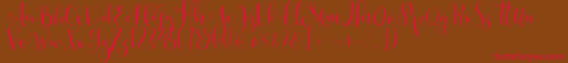 Cestlaisabellyalt Font – Red Fonts on Brown Background