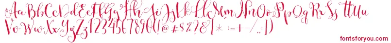 Cestlaisabellyalt Font – Red Fonts on White Background