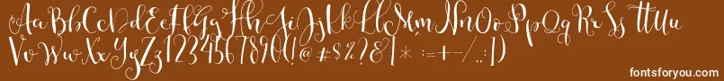 Cestlaisabellyalt Font – White Fonts on Brown Background