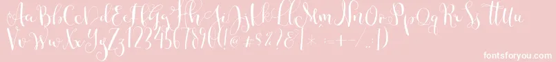 Cestlaisabellyalt Font – White Fonts on Pink Background