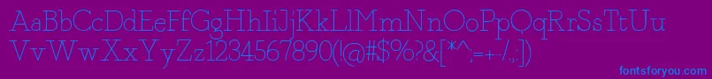 Fragmentcore-fontti – siniset fontit violetilla taustalla