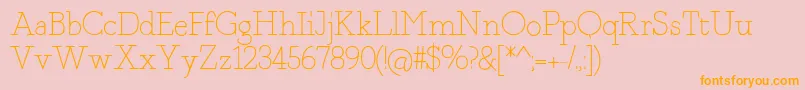 Fragmentcore Font – Orange Fonts on Pink Background