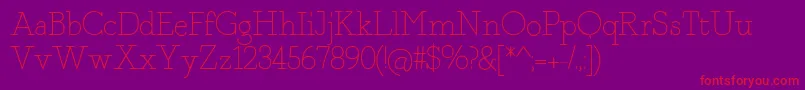 Fragmentcore Font – Red Fonts on Purple Background