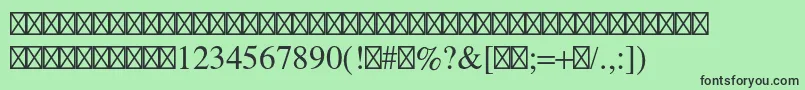 フォントSymbolstd – 緑の背景に黒い文字