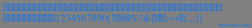 Fonte Symbolstd – fontes azuis em um fundo cinza