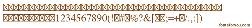 フォントSymbolstd – 白い背景に茶色のフォント