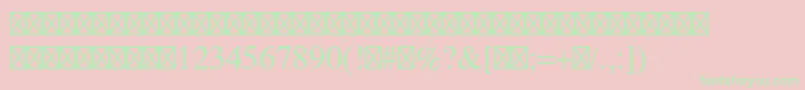 Symbolstd Font – Green Fonts on Pink Background