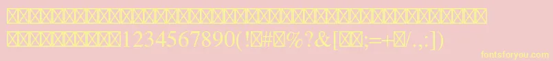 Symbolstd Font – Yellow Fonts on Pink Background