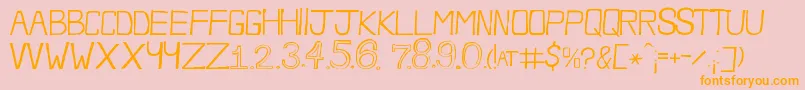 Frozenrita Font – Orange Fonts on Pink Background