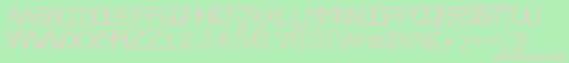フォントFrozenrita – 緑の背景にピンクのフォント