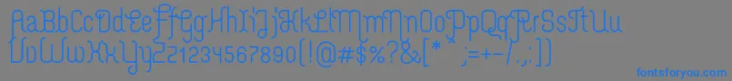 MerijntjeSemibold-Schriftart – Blaue Schriften auf grauem Hintergrund