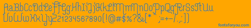MerijntjeSemibold Font – Blue Fonts on Orange Background
