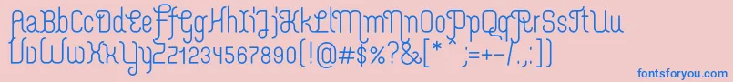 MerijntjeSemibold-Schriftart – Blaue Schriften auf rosa Hintergrund