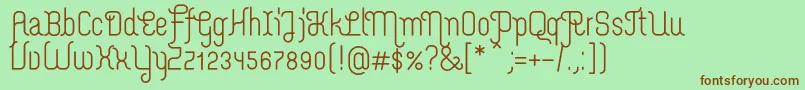 MerijntjeSemibold Font – Brown Fonts on Green Background