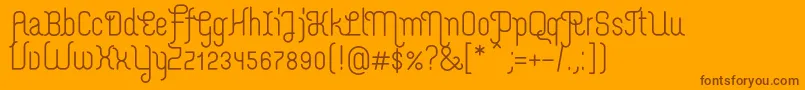 MerijntjeSemibold-Schriftart – Braune Schriften auf orangefarbenem Hintergrund