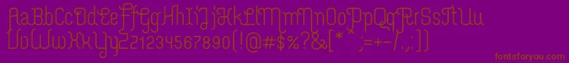 MerijntjeSemibold Font – Brown Fonts on Purple Background