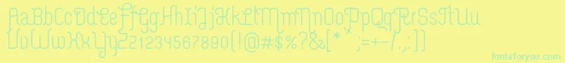 MerijntjeSemibold Font – Green Fonts on Yellow Background