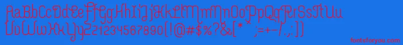 Шрифт MerijntjeSemibold – красные шрифты на синем фоне