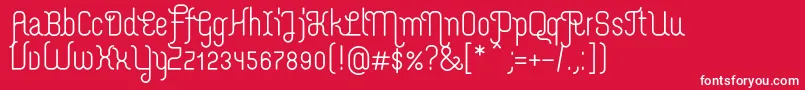 フォントMerijntjeSemibold – 赤い背景に白い文字