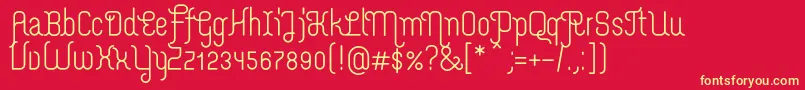 Saiba mais sobre a fonte MerijntjeSemibold Fonte MerijntjeSemibold – fontes amarelas em um fundo vermelho