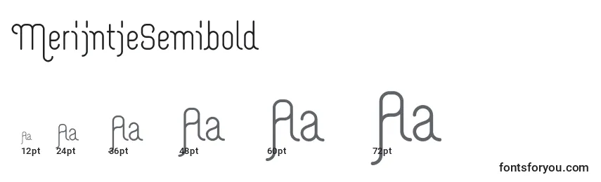 Größen der Schriftart MerijntjeSemibold