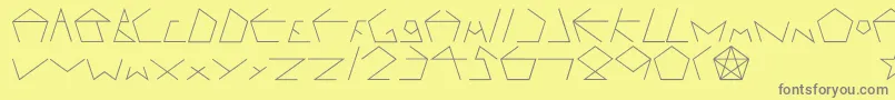 fuente Pentagron – Fuentes Grises Sobre Fondo Amarillo
