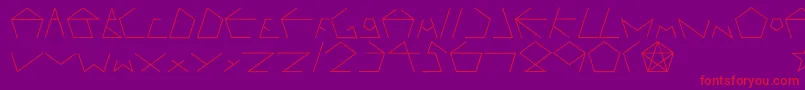 Pentagron Font – Red Fonts on Purple Background