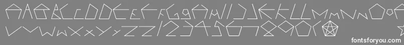 Шрифт Pentagron – белые шрифты на сером фоне