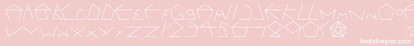 Pentagron Font – White Fonts on Pink Background