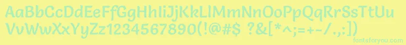 Шрифт SalsaRegular – зелёные шрифты на жёлтом фоне