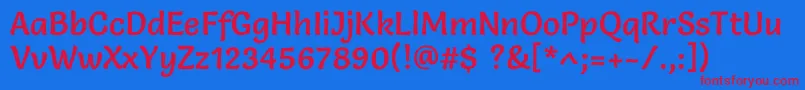 SalsaRegular Font – Red Fonts on Blue Background