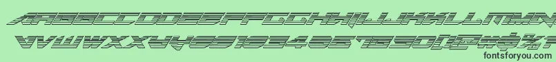Tarrgetchromeital Font – Black Fonts on Green Background
