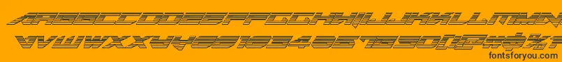 Tarrgetchromeital Font – Black Fonts on Orange Background