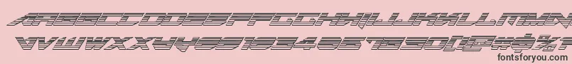 Tarrgetchromeital Font – Black Fonts on Pink Background