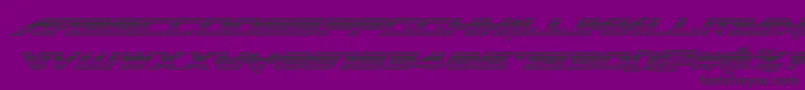 Tarrgetchromeital Font – Black Fonts on Purple Background
