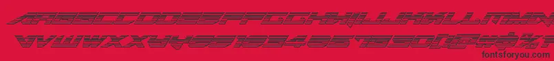 Tarrgetchromeital Font – Black Fonts on Red Background