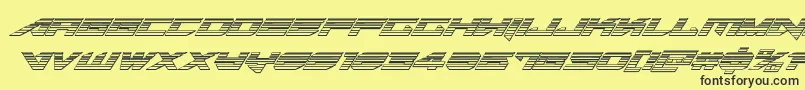Tarrgetchromeital Font – Black Fonts on Yellow Background