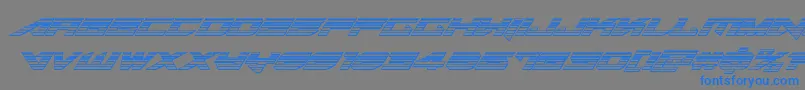 Tarrgetchromeital Font – Blue Fonts on Gray Background