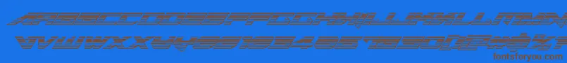 Tarrgetchromeital Font – Brown Fonts on Blue Background